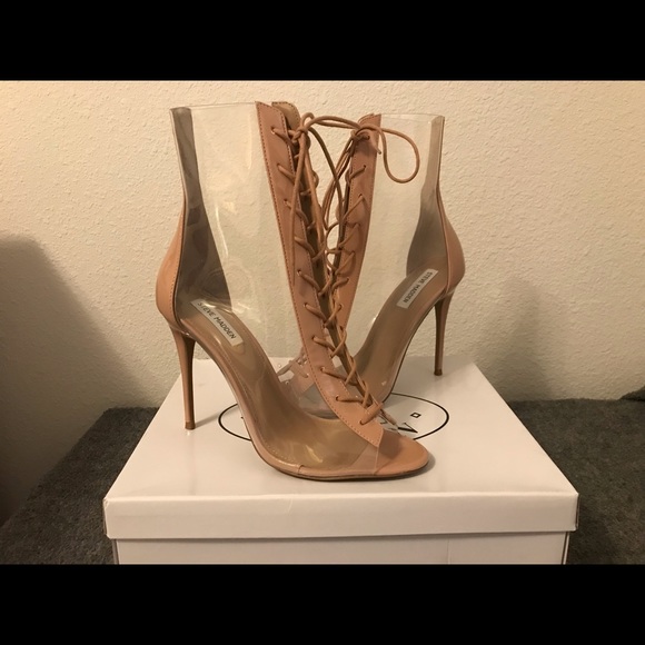 steve madden clear booties